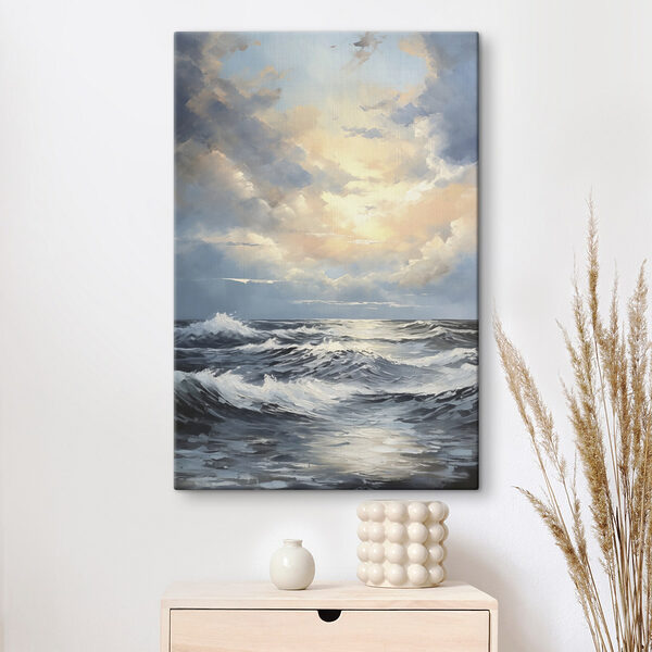 Tablouri Tablou cu valuri în ocean (SKU: s49049) Tablouri Tablouri Tablou cu valuri în ocean (SKU: s49049)