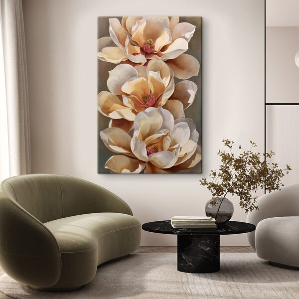 Tablouri Flori delicate în nuanțe calde (SKU: s49014) Tablouri Tablouri Flori delicate în nuanțe calde (SKU: s49014)