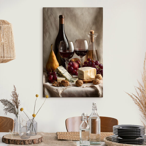 Tablouri Sticlă de vin și pahare de vin (SKU: s49002) Tablouri Tablouri Sticlă de vin și pahare de vin (SKU: s49002)