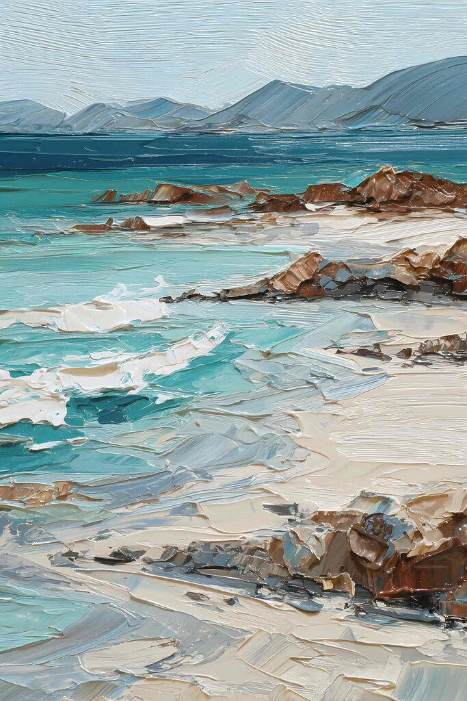 Painting of a beach