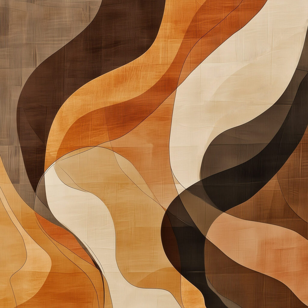 Brown and white wavy pattern