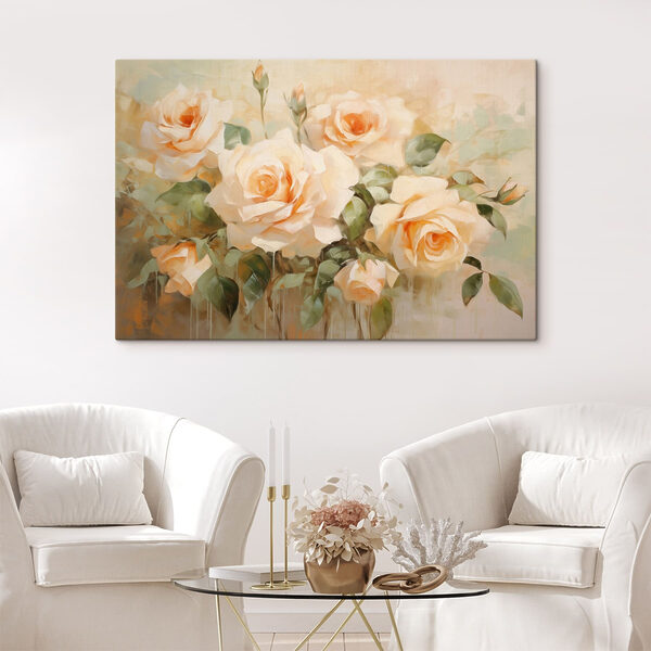 Tablouri Pictură cu flori pe o suprafață albă (SKU: s48947) Tablouri Tablouri Pictură cu flori pe o suprafață albă (SKU: s48947)