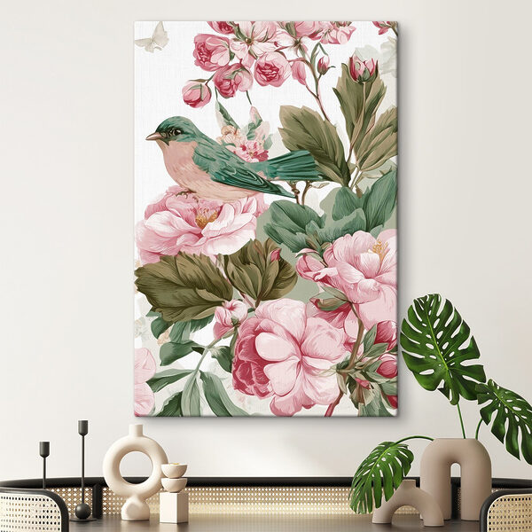 Tablouri Tablouri Pasăre pe o floare (SKU: s48919)