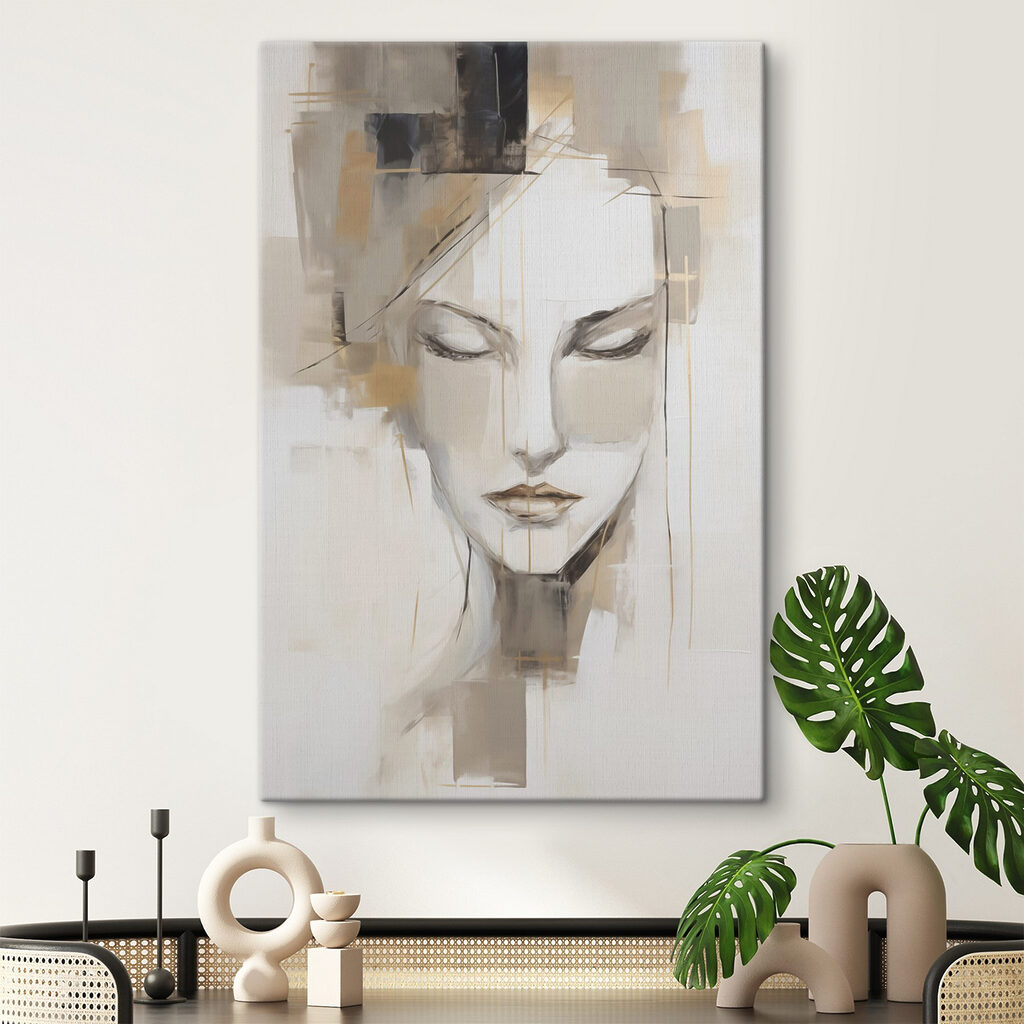 Painting of a woman's face