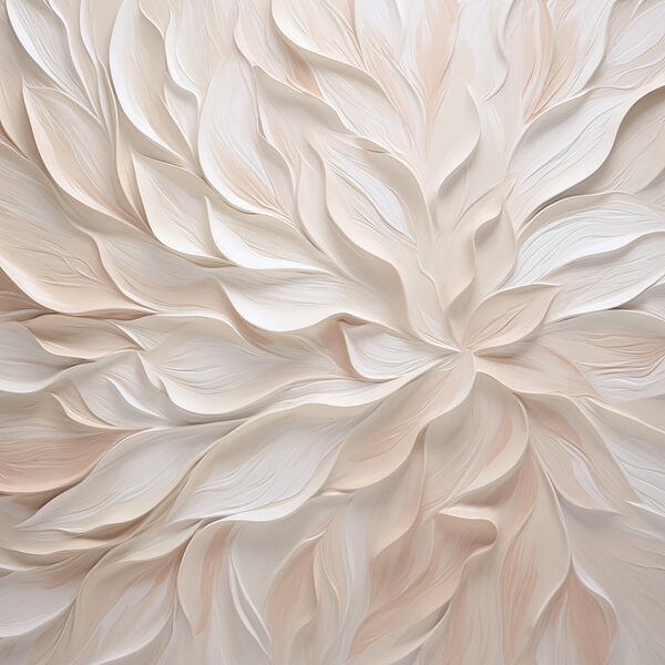 White and pink leafy pattern