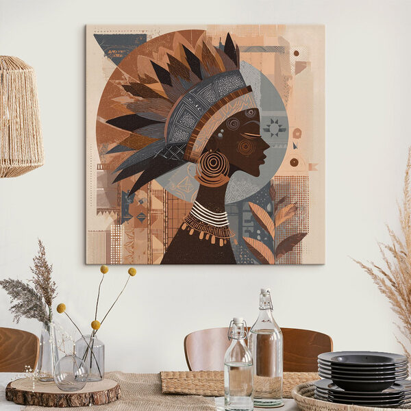 Woman in a headdress