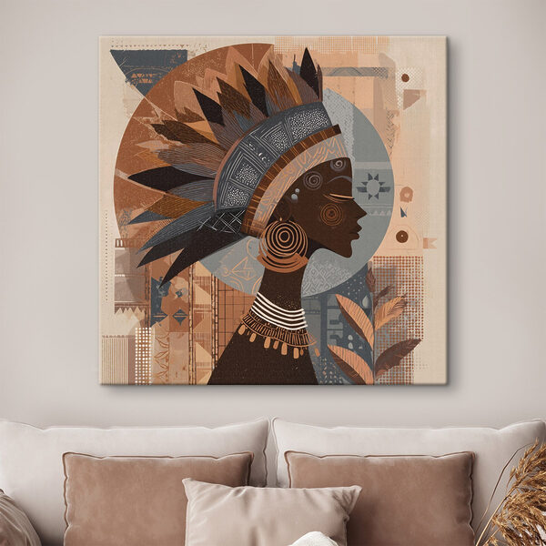 Woman in a headdress