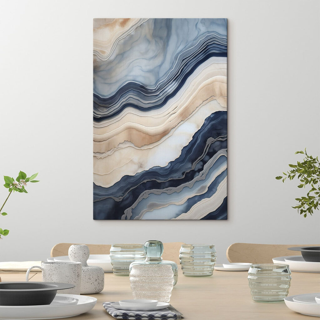 Waves of calming blue and beige Waves of calming blue and beige