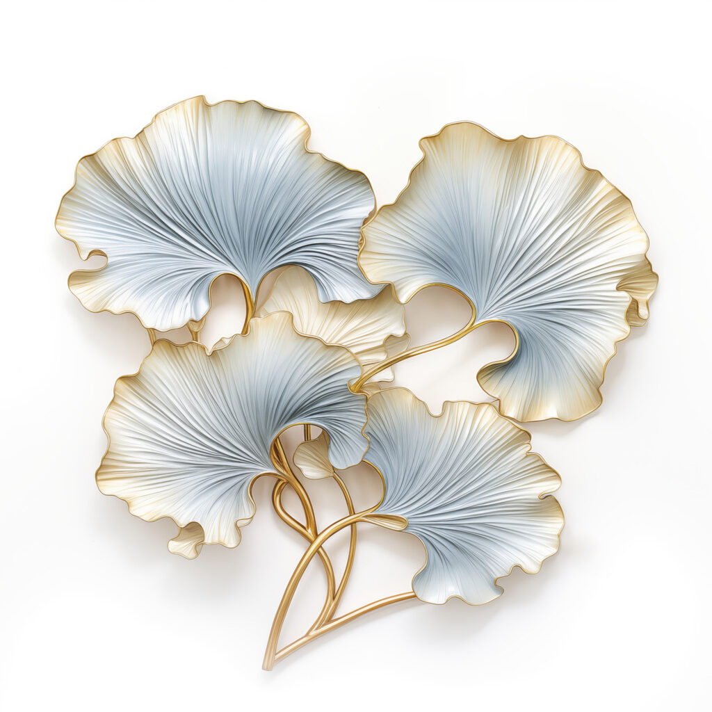 Delicate leaves in soothing colors