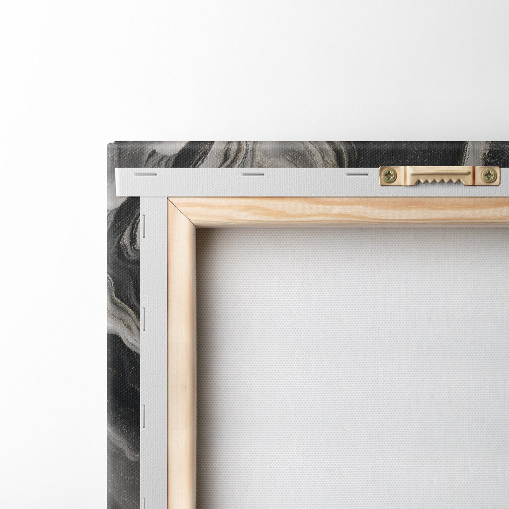 Black and white marbled surface
