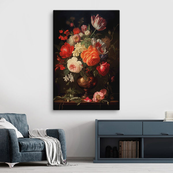 Tablouri Tablou cu flori într-o vază (SKU: s48351) Tablouri Tablouri Tablou cu flori într-o vază (SKU: s48351)