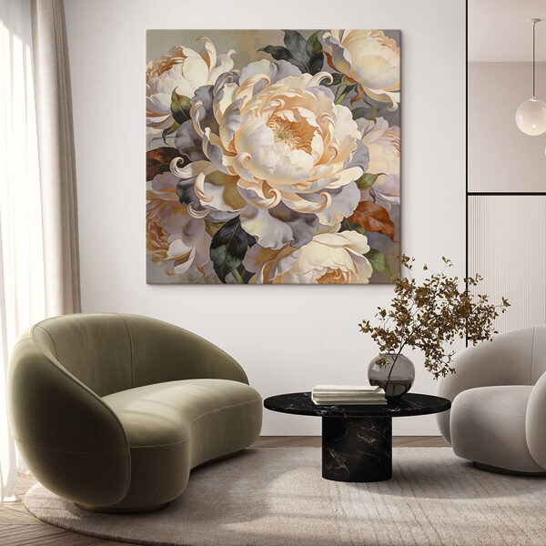 Tablouri Tablou cu flori și frunze (SKU: s48282) Tablouri Tablouri Tablou cu flori și frunze (SKU: s48282)