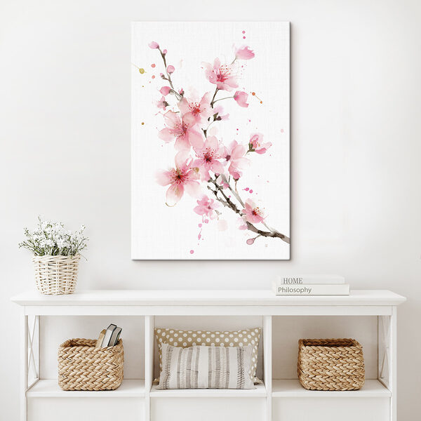 Watercolor of pink flowers Watercolor of pink flowers