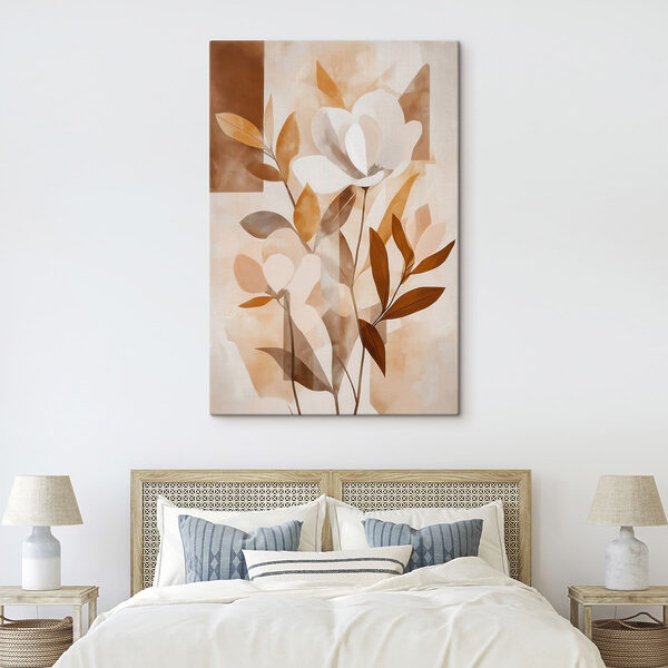 Tablouri Pictură cu flori și frunze (SKU: s48710) Tablouri Tablouri Pictură cu flori și frunze (SKU: s48710)
