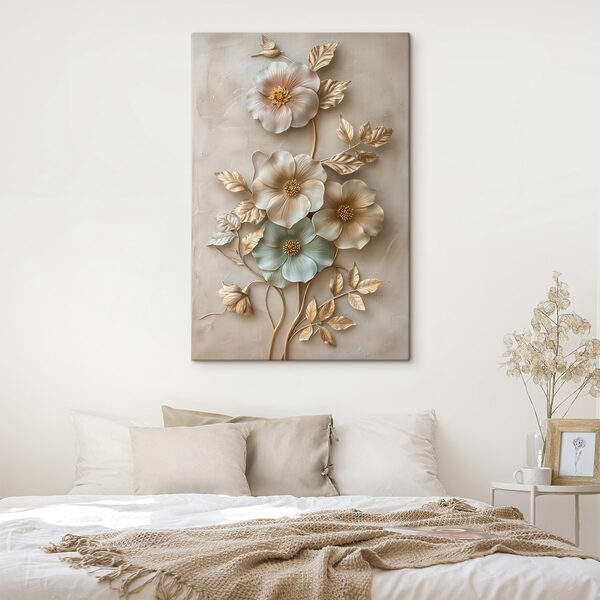 Tablouri Decorațiune de perete cu flori și frunze (SKU: s48528) Tablouri Tablouri Decorațiune de perete cu flori și frunze (SKU: s48528)