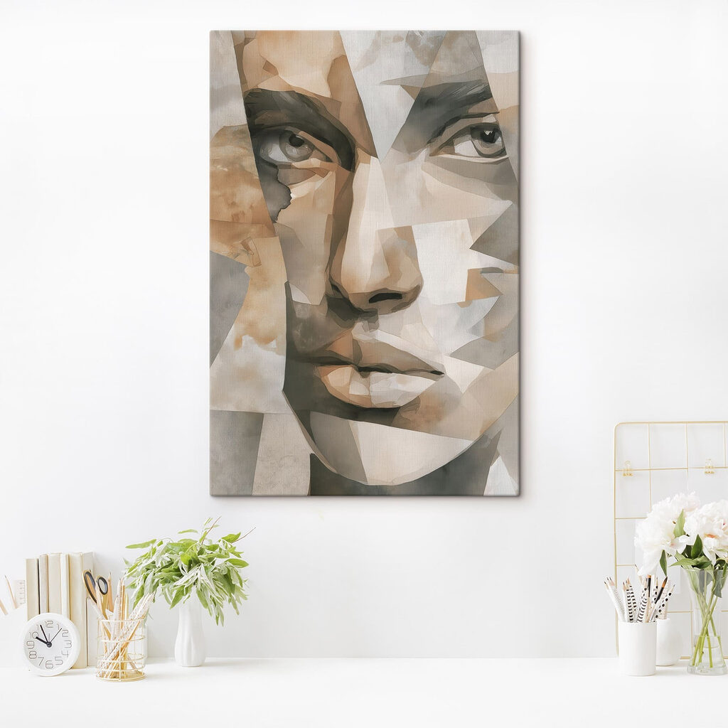 Abstract portrait with geometric shapes