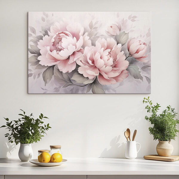 Tablouri Tablou cu flori pe fundal alb (SKU: s48702) Tablouri Tablouri Tablou cu flori pe fundal alb (SKU: s48702)