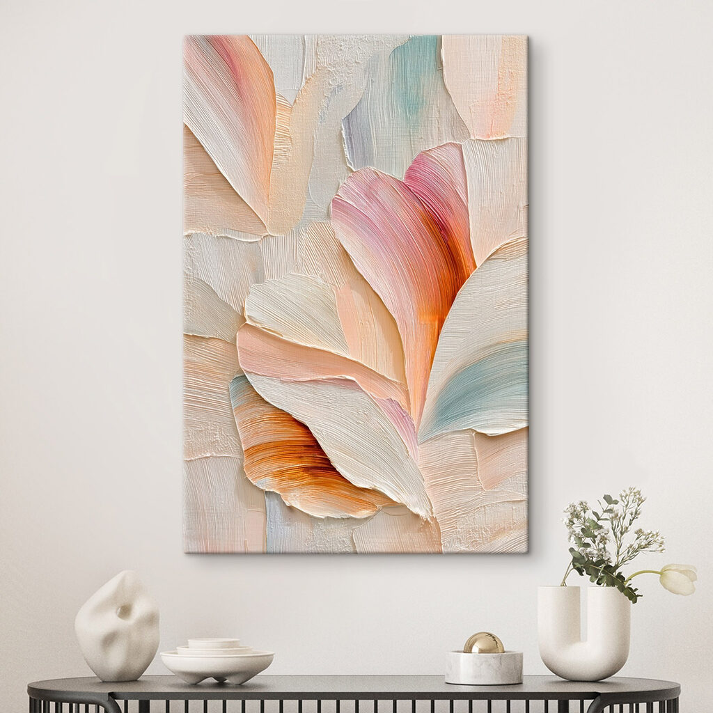 - Nuanțe delicate ale petalelor abstracte