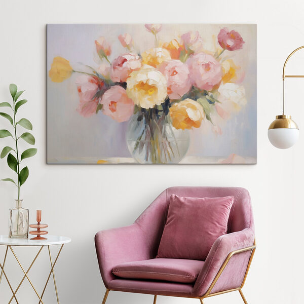 Tablouri Tablou cu flori într-o vază (SKU: s48592) Tablouri Tablouri Tablou cu flori într-o vază (SKU: s48592)
