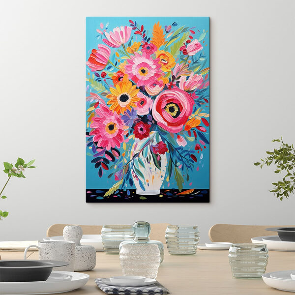 Tablouri Tablou cu flori într-o vază (SKU: s48644) Tablouri Tablouri Tablou cu flori într-o vază (SKU: s48644)