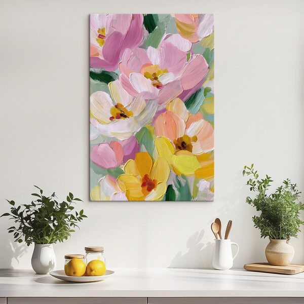 Tablouri Flori strălucitoare în nuanțe delicate de pastel (SKU: s48647) Tablouri Tablouri Flori strălucitoare în nuanțe delicate de pastel (SKU: s48647)