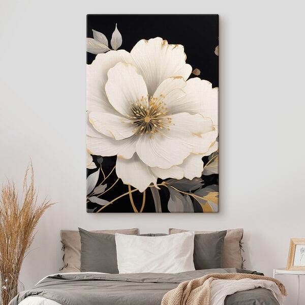Tablouri O floare frumoasă pe un fundal întunecat (SKU: s48633) Tablouri Tablouri O floare frumoasă pe un fundal întunecat (SKU: s48633)