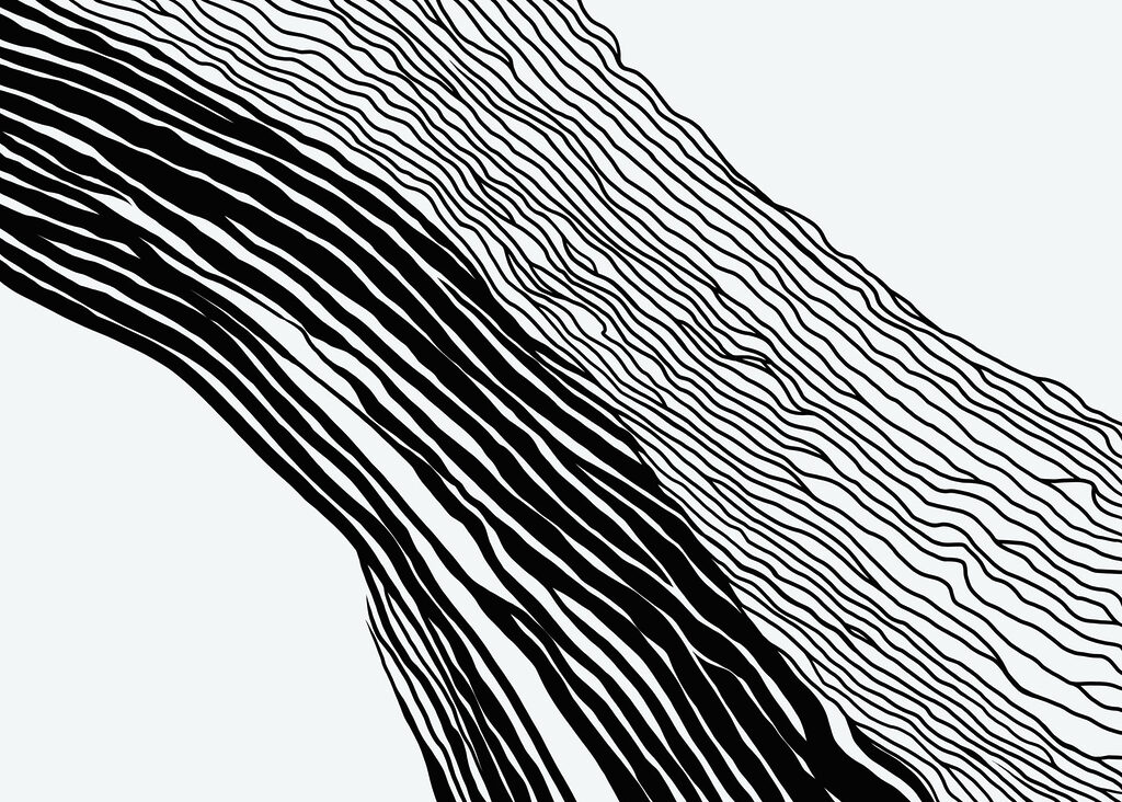 Black and white image of lines Black and white image of lines