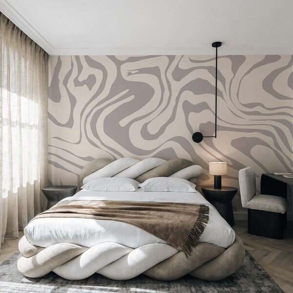 Modele abstracte de valuri în nuanțe delicate