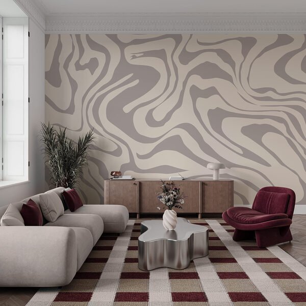 Modele abstracte de valuri în nuanțe delicate