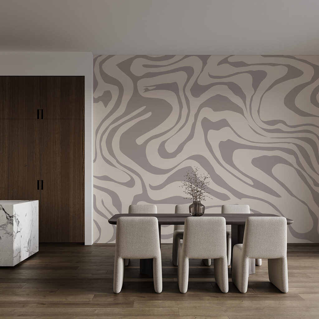 Modele abstracte de valuri în nuanțe delicate