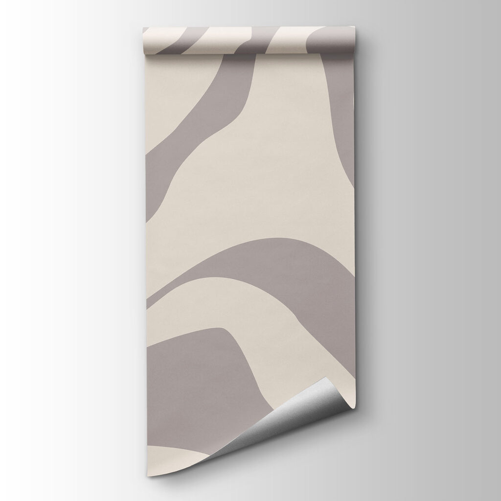 Abstract wave patterns in soft tones