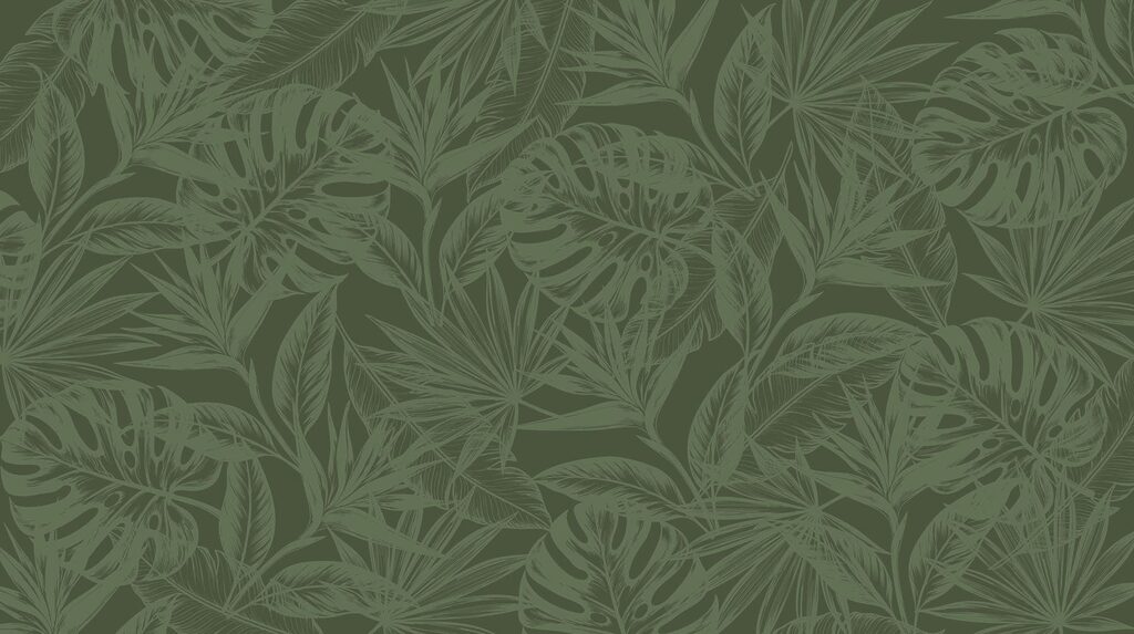Green background with leaves