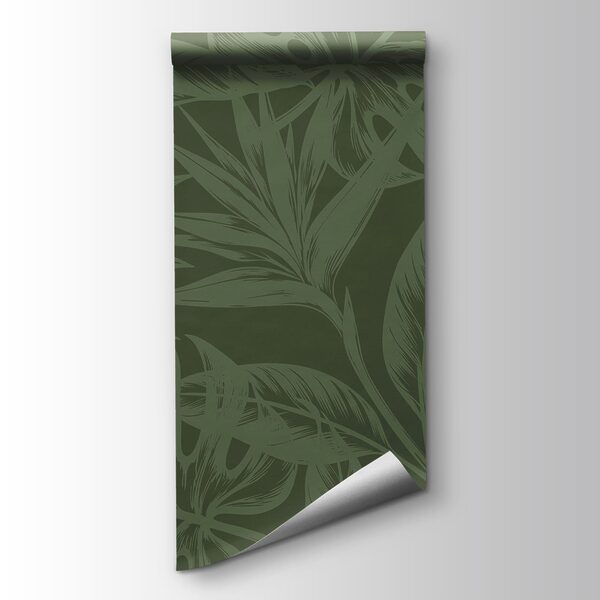 Green background with leaves