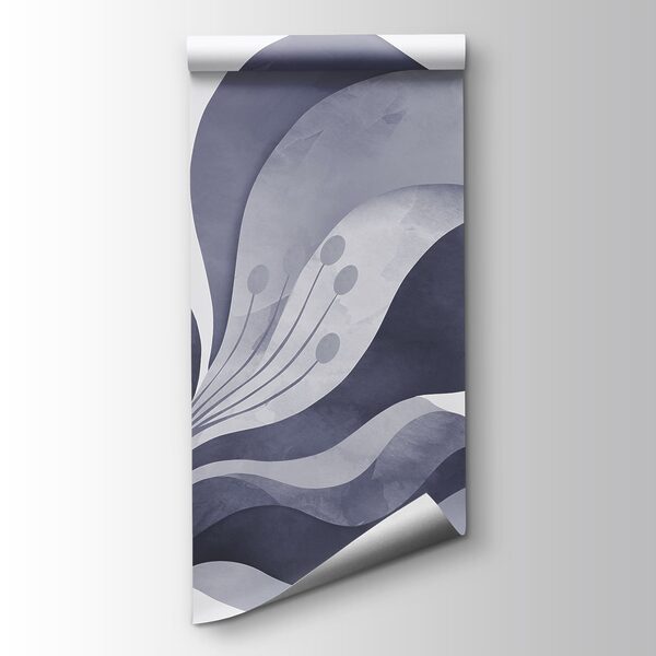 Elegant abstract floral design in gray Elegant abstract floral design in gray