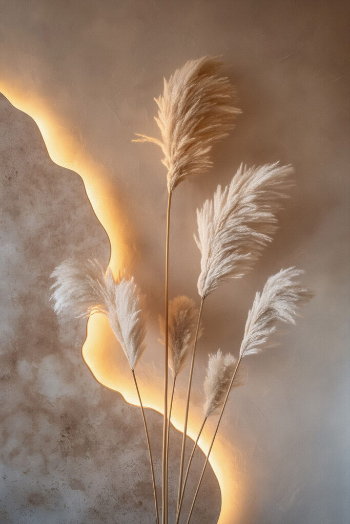 Group of white fluffy plants Group of white fluffy plants