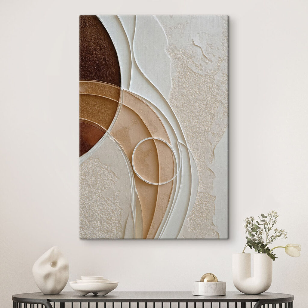 Fluid shapes in earthy tones