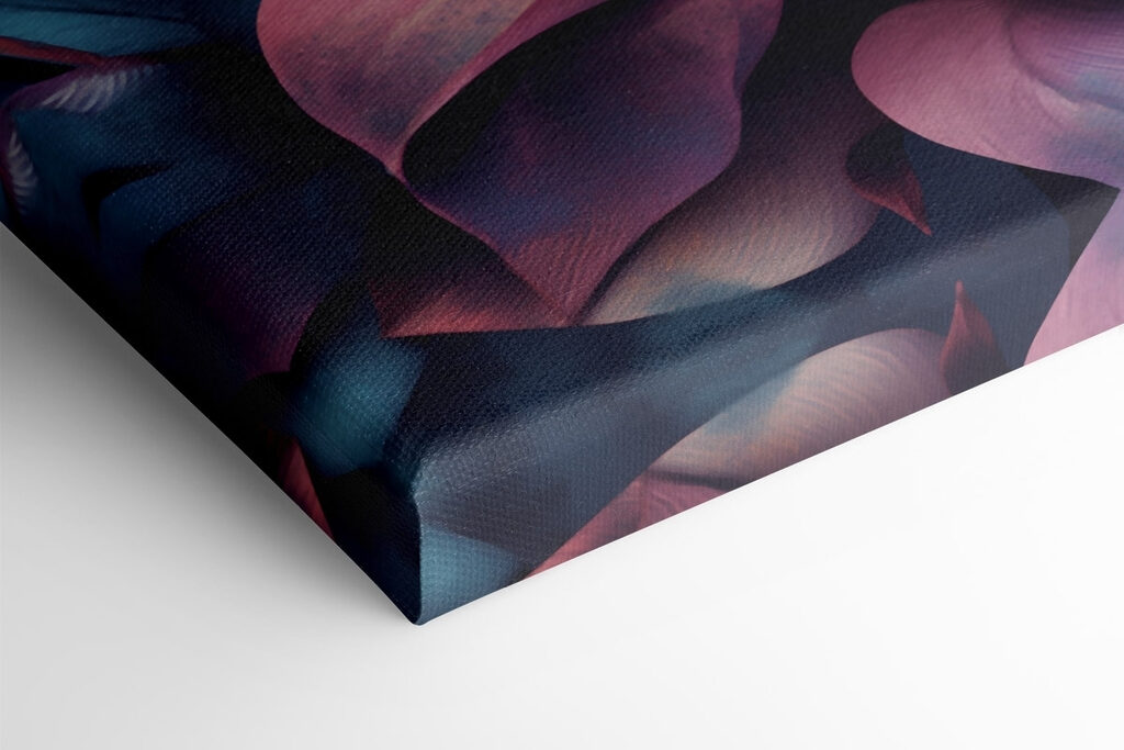 Vibrant blooms amidst abstract shapes Vibrant blooms amidst abstract shapes