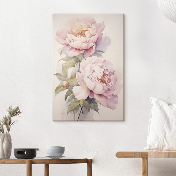 Painting of pink flowers Painting of pink flowers