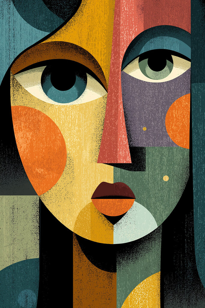 Bold colors meet abstract features Bold colors meet abstract features