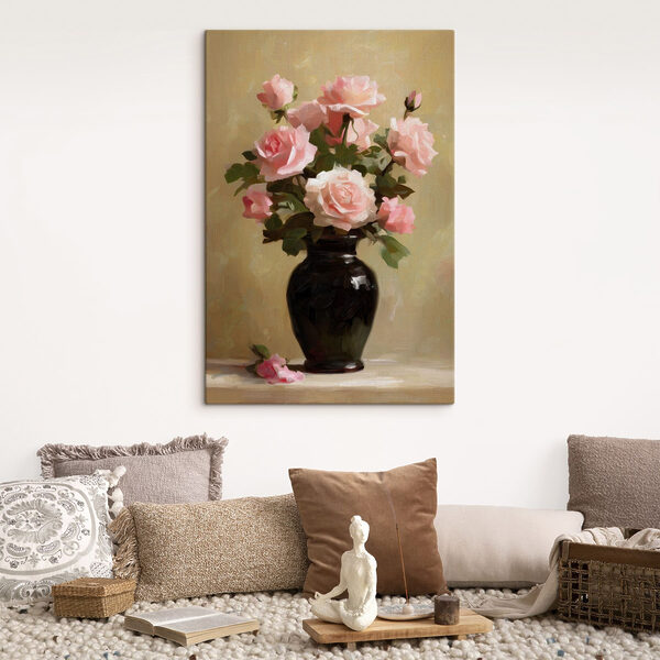 Tablouri Vază cu flori roz (SKU: s48125) Tablouri Tablouri Vază cu flori roz (SKU: s48125)