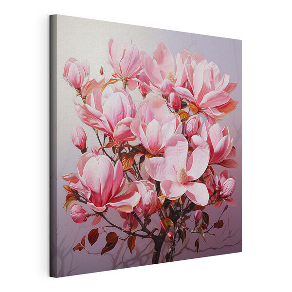 Tablouri Flori delicate de un roz strălucitor, în toată splendoarea lor (SKU: s49849) Tablouri Tablouri Flori delicate de un roz strălucitor, în toată splendoarea lor (SKU: s49849)