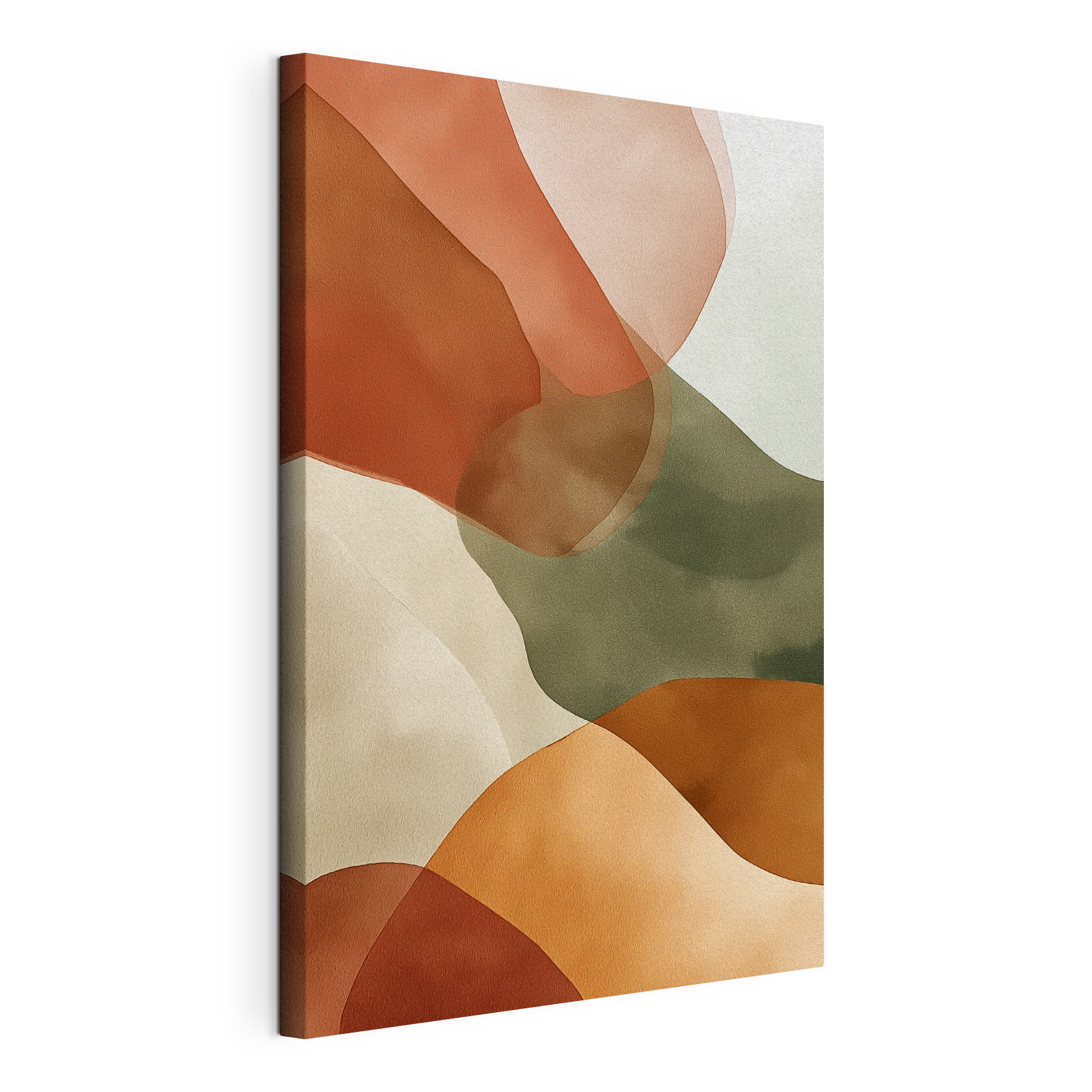 Flowing shapes in warm hues