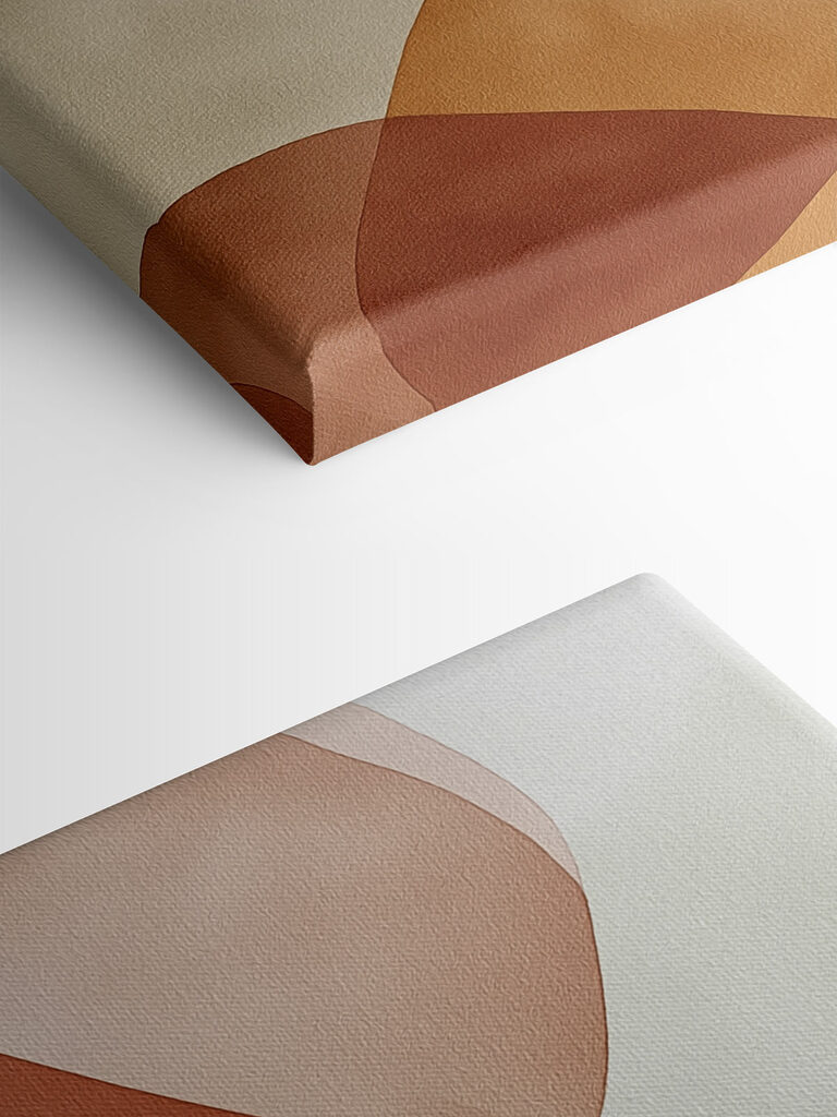 Flowing shapes in warm hues