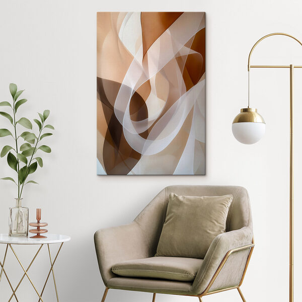 Fluid forms in soft, warm hues