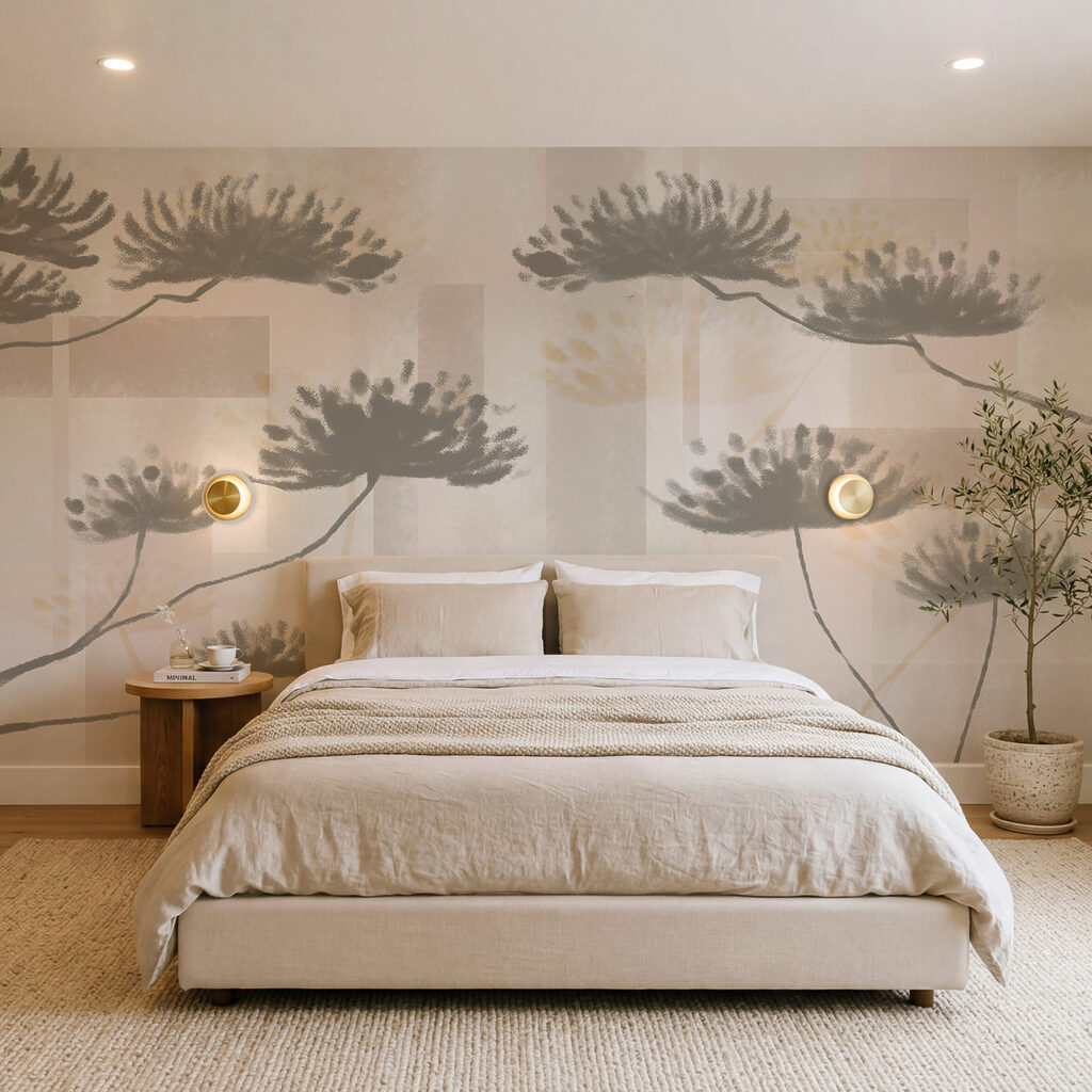 - Motive florale delicate pe un fundal deschis - Motive florale delicate pe un fundal deschis