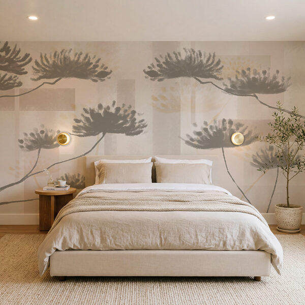 - Motive florale delicate pe un fundal deschis - Motive florale delicate pe un fundal deschis