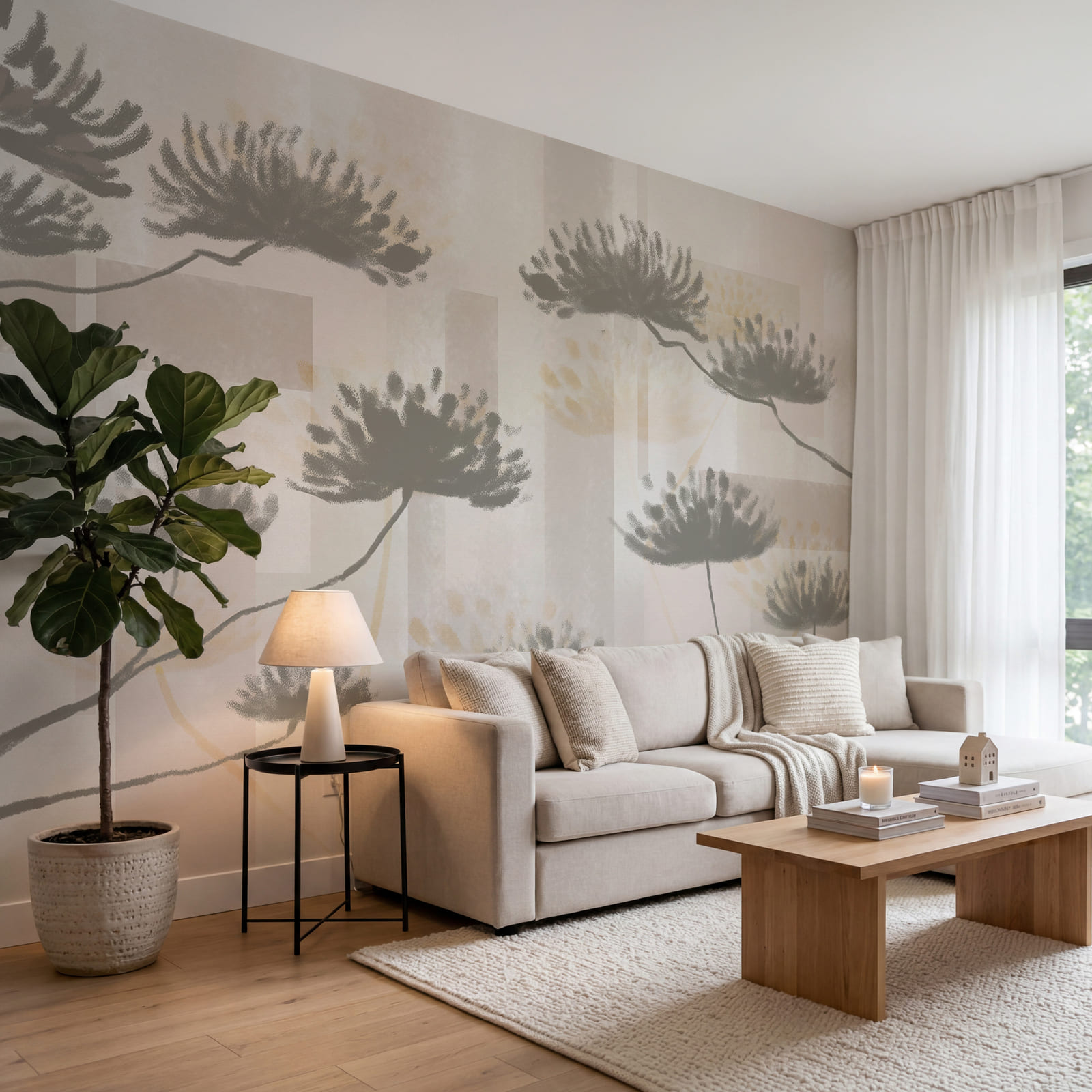 - Motive florale delicate pe un fundal deschis - Motive florale delicate pe un fundal deschis