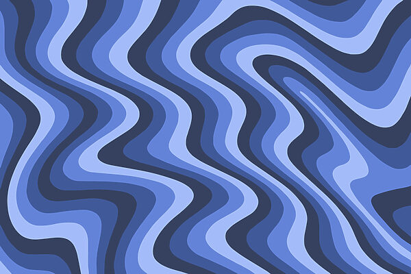 Blue and white wavy lines