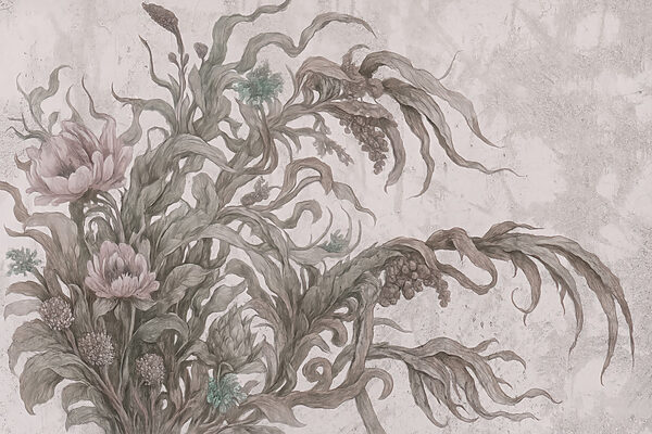 Painting of flowers and leaves Painting of flowers and leaves