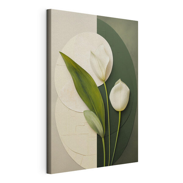 White flowers with green leaves White flowers with green leaves
